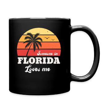 Someone In Florida Loves Me - Full Colour Mug - black - Right