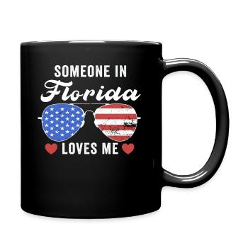 Someone In Florida Loves Me - Full Colour Mug - black - Right