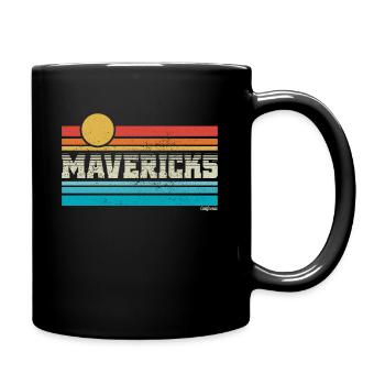 Mavericks Beach Californie Retro Surf Trip Surfeur - Mug uni - noir - Droite