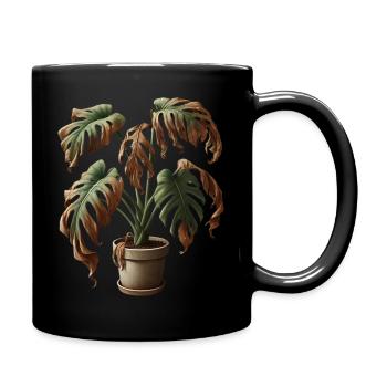 Dying Monstera Plant Lover Shirt - Tasse einfarbig - Schwarz - Rechts