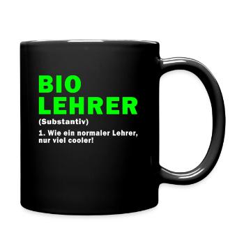 Lehrer Biologie Biolehrer Schule Universität Bio - Tasse einfarbig - Schwarz - Rechts