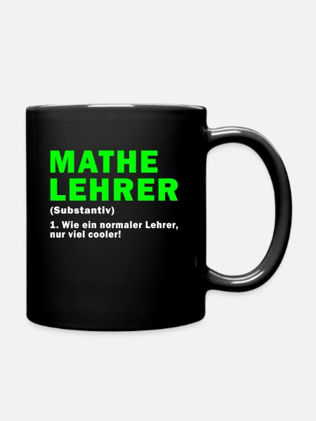 cooler Mathelehrer - Tasse einfarbig - Schwarz