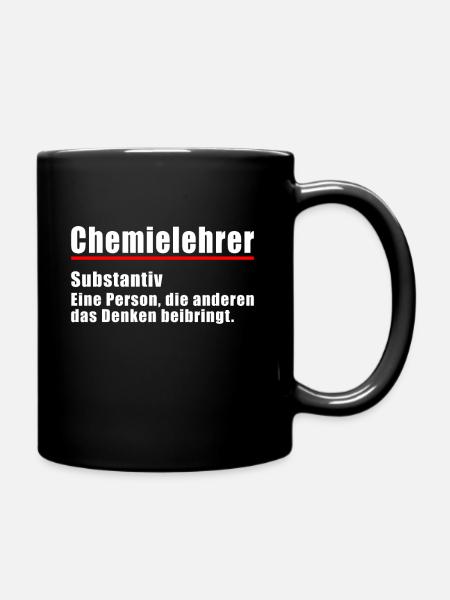 Chemielehrer Denken beibringt Chemiker Lehrer - Tasse einfarbig - Schwarz