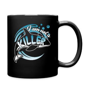 Killer Whale I am Not A Killer - Full Colour Mug - black - Right