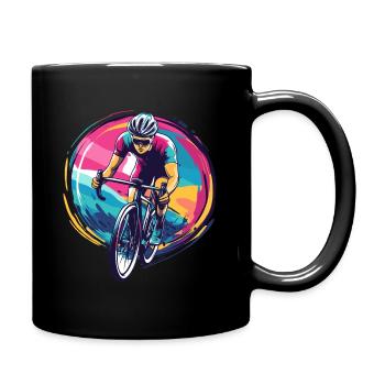 Road cyclist, cyclist - Full Colour Mug - black - Right