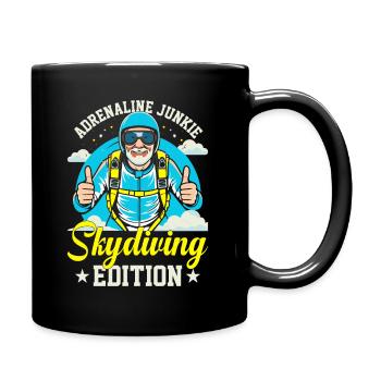Adrenaline junkie: skydiving edition - Full Colour Mug - black - Right