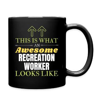 This is What an Awesome Recreation Worker Looks Li - Full Colour Mug - black - Right
