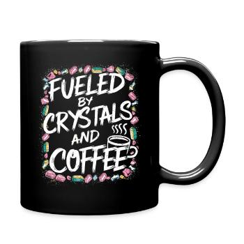 La force grâce aux cristaux et à la caféine - Mug uni - noir - Droite