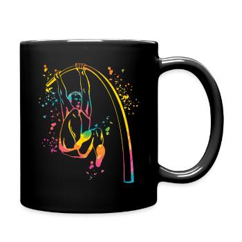 Pole Vaulter Kids Pole Vault - Full Colour Mug - black - Right