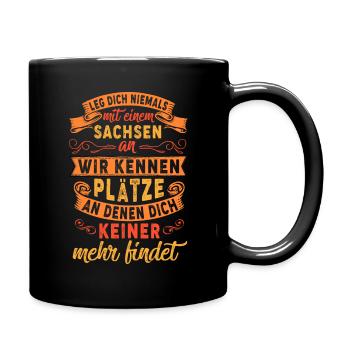 Saxe - Allemagne de l’Est Dicton - Mug uni - noir - Droite
