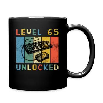 Level 65 unlocked 65 birthday 65 years old - Full Colour Mug - black - Right