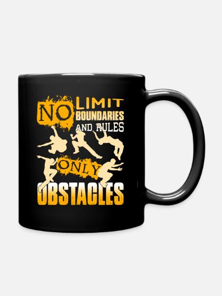 Parkour No Limit Boundaries And Rules - Full Colour Mug - black