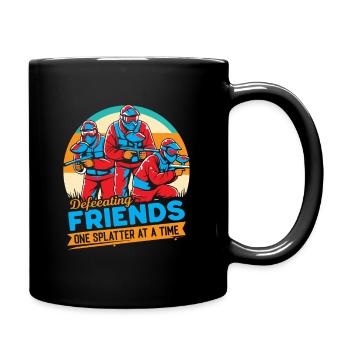 Defeating friends, one splatter at a time. - Full Colour Mug - black - Right