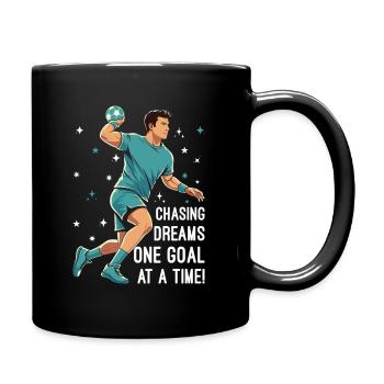 Träume verfolgen, ein Ziel nach dem anderen! - Tasse einfarbig - Schwarz - Rechts