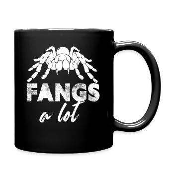 fangs a lot Design for a tarantula lover - Tasse einfarbig - Schwarz - Rechts