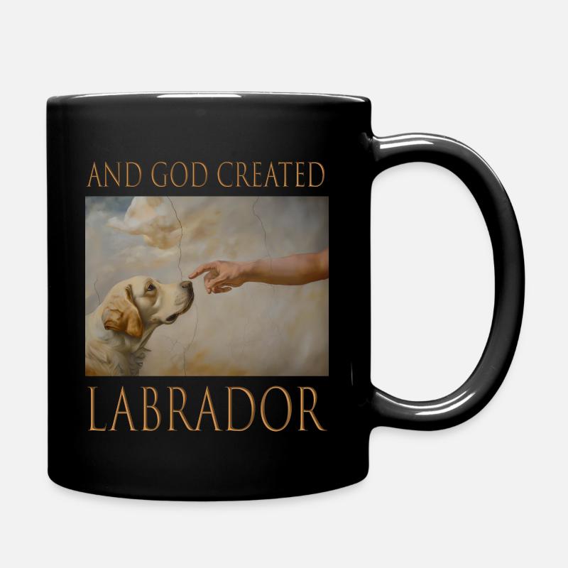 And God created Labrador - Full Colour Mug - black