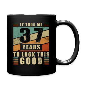 37e anniversaire cadeau femme belle belle disant - Mug uni - noir - Droite