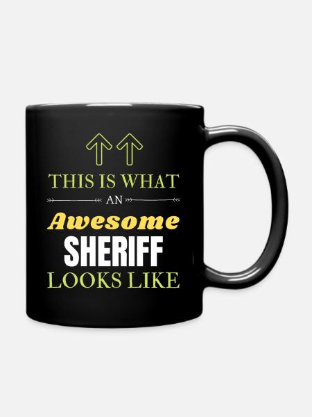 This is What an Awesome Sheriff Looks Like - Full Colour Mug - black