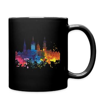 Bergen op Zoom - Tasse einfarbig - Schwarz - Rechts