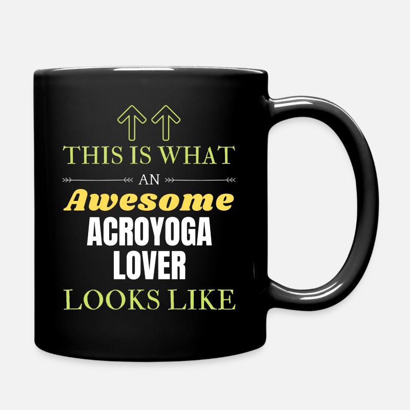 This is what an awesome Acroyoga lover looks like - Full Colour Mug - black