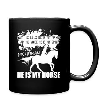 He Is My Horse - Full Colour Mug - black - Right