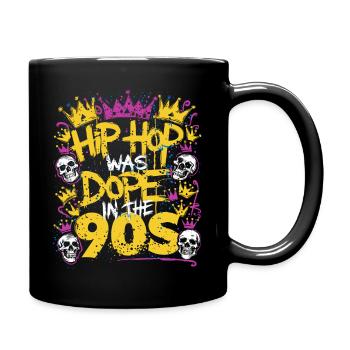 90s Hip-Hop Vibes – Golden Era - Full Colour Mug - black - Right