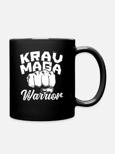Krav Maga Kämpfer Krieger - Tasse einfarbig - Schwarz