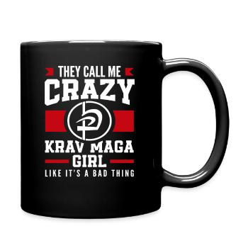 Krav Maga Mädchen - Tasse einfarbig - Schwarz - Rechts