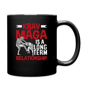 Krav Maga Lustiger Spruch Sport - Tasse einfarbig - Schwarz - Rechts