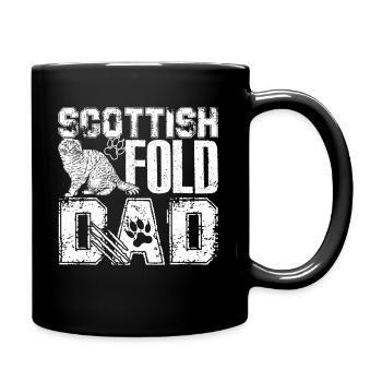 Scottish Fold Cat Scottish Fold Cat Dad - Full Colour Mug - black - Right