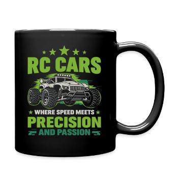 RC cars: Where speed meets precision and passion. - Full Colour Mug - black - Right