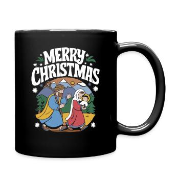 Merry Christmas Gift Idea Family Holy - Full Colour Mug - black - Right