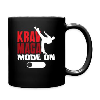 Krav Maga Modus An - Tasse einfarbig - Schwarz - Rechts