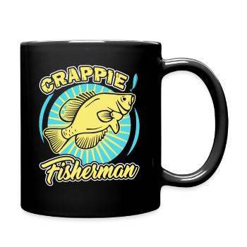 Fishing Crappie Fisherman - Full Colour Mug - black - Right