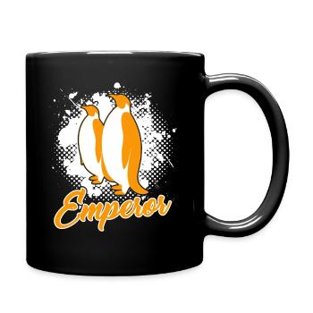 Emperor Penguin Family - Full Colour Mug - black - Right