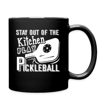 Pickleball Stay Out Of Kitchen Play Pickleball - Full Colour Mug - black - Right