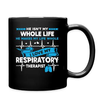 I Love My Respiratory Therapist - Full Colour Mug - black - Right
