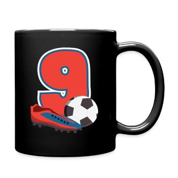 Fête d’anniversaire des enfants de football de 9 ans - Mug uni - noir - Droite