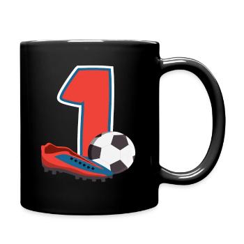 Football Anniversaire 1 an Enfants Fête d’anniversaire - Mug uni - noir - Droite