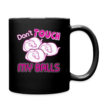 Python Don't Touch My Balls - Full Colour Mug - black - Right