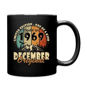 1969 Anniversaire Décembre Vintage Dicton - Mug uni - noir - Droite