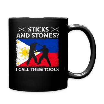 Arnis Eskrima Kali Arts Philippins FMA - Mug uni - noir - Droite