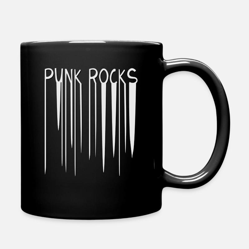 Retro Punk Rock Nostalgia Music Punk Rocks - Full Colour Mug - black
