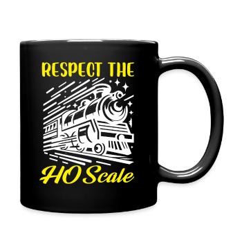 respect the HO Scale Design for a fan of train - Tasse einfarbig - Schwarz - Rechts