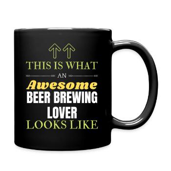 This is what an awesome Beer brewing lover looks l - Full Colour Mug - black - Right
