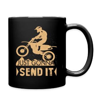 Dirt Bike Just Gonna Send It - Full Colour Mug - black - Right