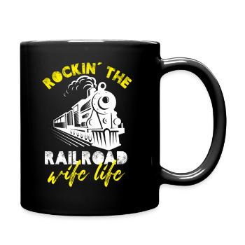 bercer la vie de femme de chemin de fer Design - Mug uni - noir - Droite