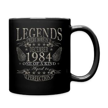 Décembre 1984 Jubilé 1984 Légendes Décembre - Mug uni - noir - Droite