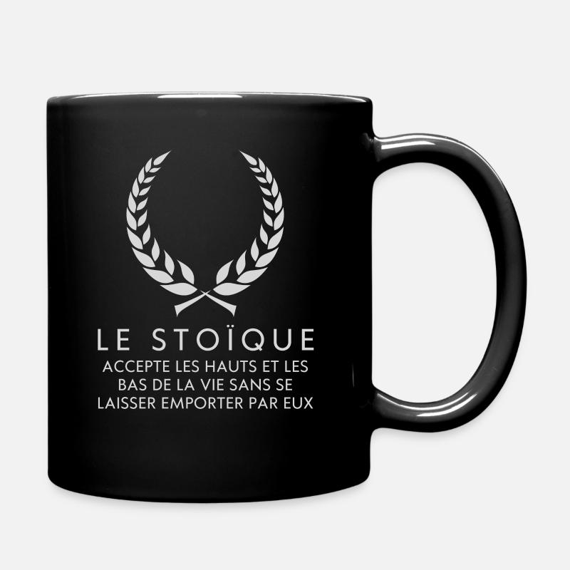 Le stoïque accepte les hauts et les bas - Mug uni - noir