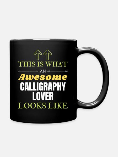 So sieht ein toller Kalligraphie-Liebhaber aus li - Tasse einfarbig - Schwarz